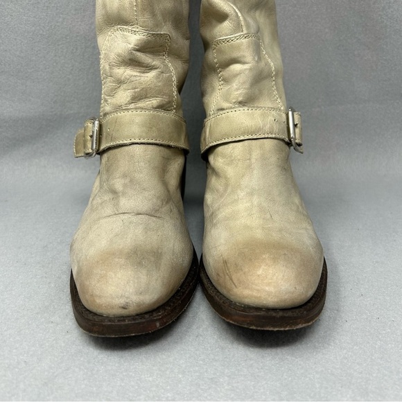 Independent Boot Company Womens Riding Boots Cream Leather Sz 6.5 - Picture 11 of 12